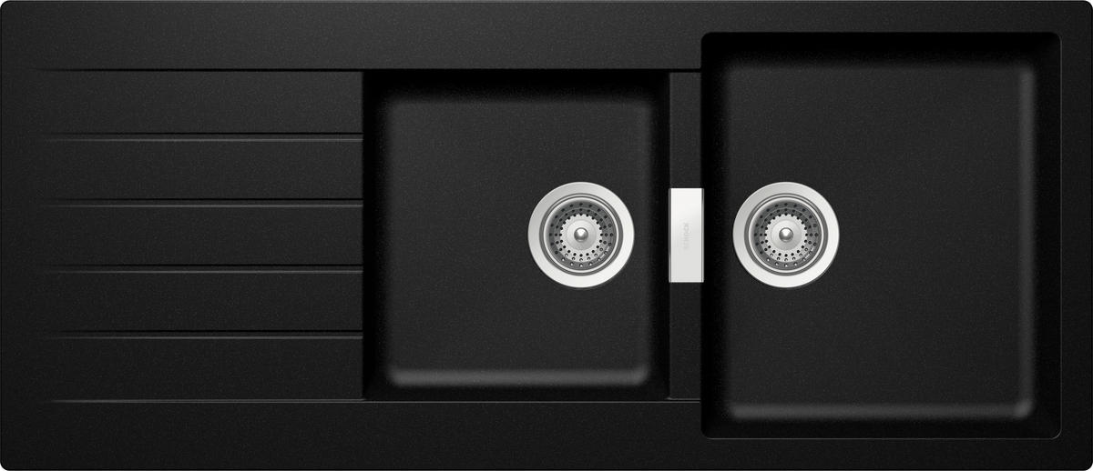 SPÜLE SIGD200UMAG  - Dunkelgrau, Basics, Stein (116/50cm) - Schock