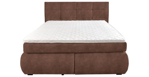 BOXSPRINGBETT 160/200 cm  in Rotbraun  - Wengefarben/Rotbraun, KONVENTIONELL, Holz/Textil (160/200cm) - Xora