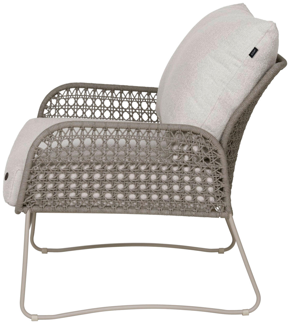 LOUNGESESSEL Creme, Naturfarben Edelstahl  - Creme/Naturfarben, Basics, Textil/Metall (69,5/80/81,5cm) - Joop!