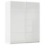 SCHWEBETÜRENSCHRANK 162/223/68 cm 2-türig Weiß  - Weiß, KONVENTIONELL, Glas/Holzwerkstoff (162/223/68cm) - Novel