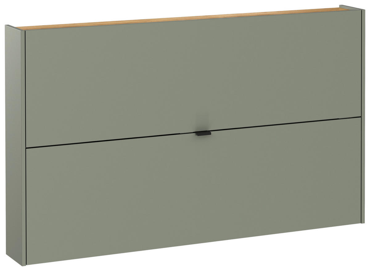 SCHUHKIPPER GW-Ameca  in 140/83/18 cm  - Eichefarben/Pastellgrün, Design, Holzwerkstoff/Metall (140/83/18cm)