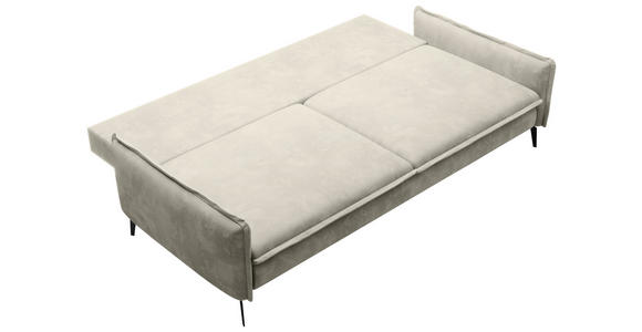 SCHLAFSOFA  in Chenille Hellbraun  - Hellbraun/Schwarz, KONVENTIONELL, Textil/Metall (223/89/107cm) - Carryhome