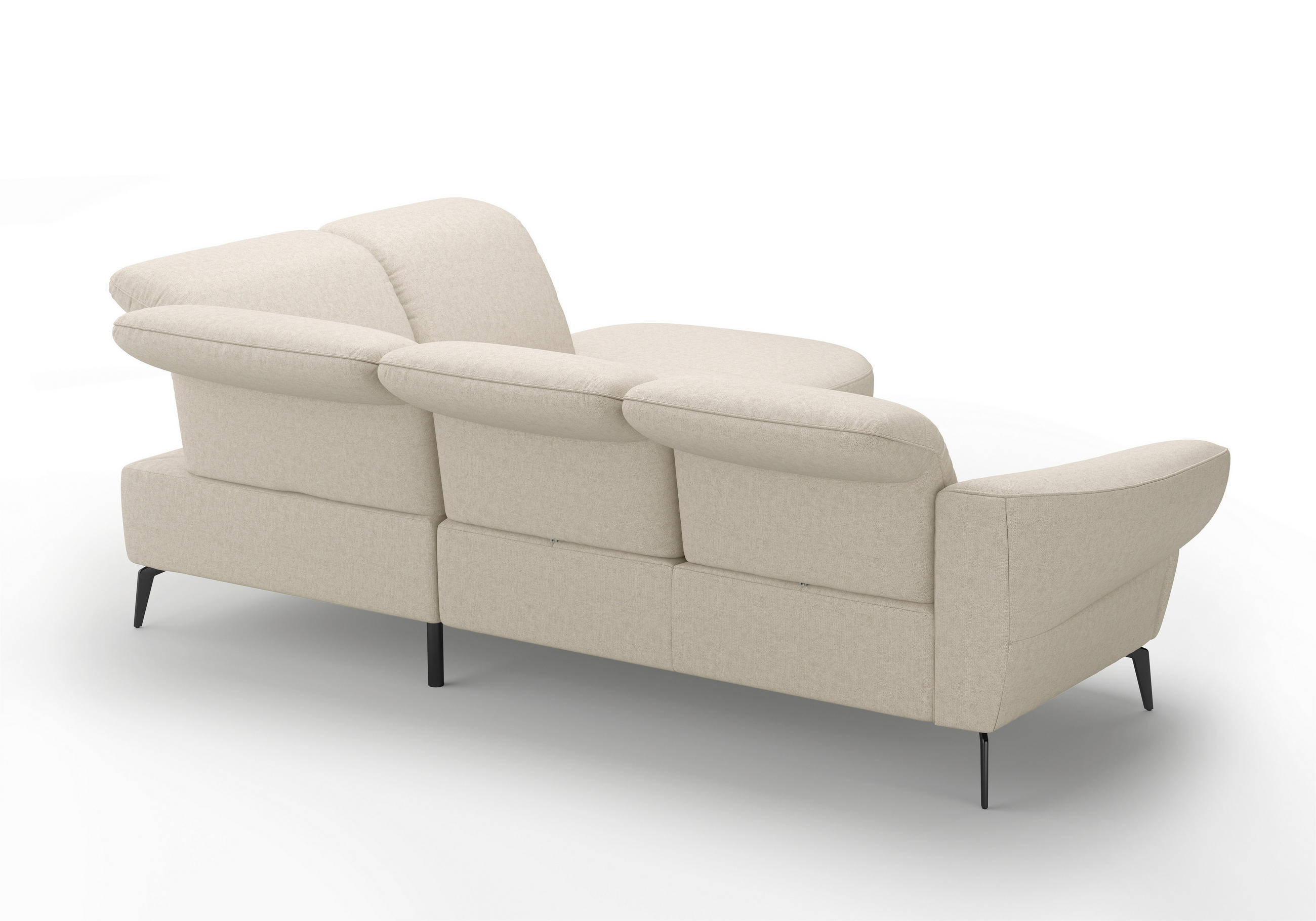 Thumbnail - Sit & More Ecksofa Dance E, Creme, Textil, 5-Sitzer, Ottomane rechts, L-Form, 302x270 cm, Goldenes M, Oeko-Tex® Standard...