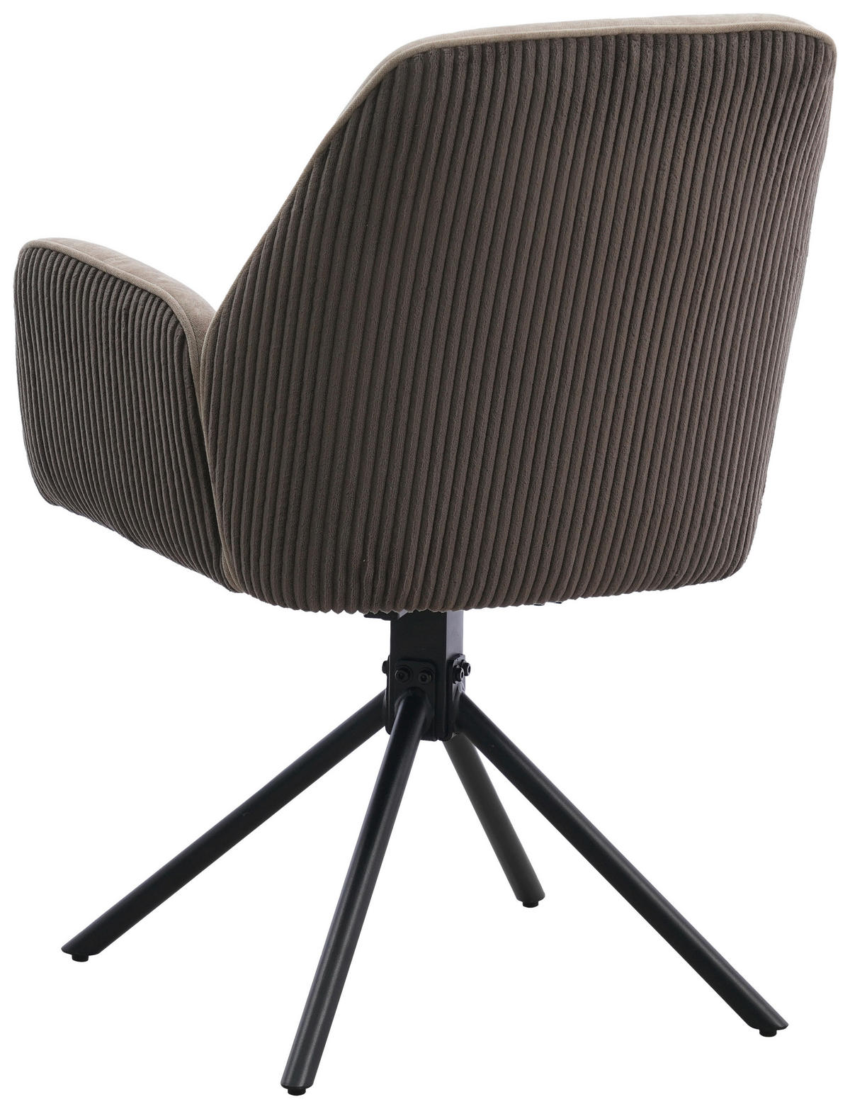 ARMLEHNSTUHL  Sitzfläche 180° drehbar Mikrofaser  Schwarz, Dunkelbraun, Beige  - Dunkelbraun/Beige, MODERN, Textil/Metall (60/89/65cm) - Livetastic