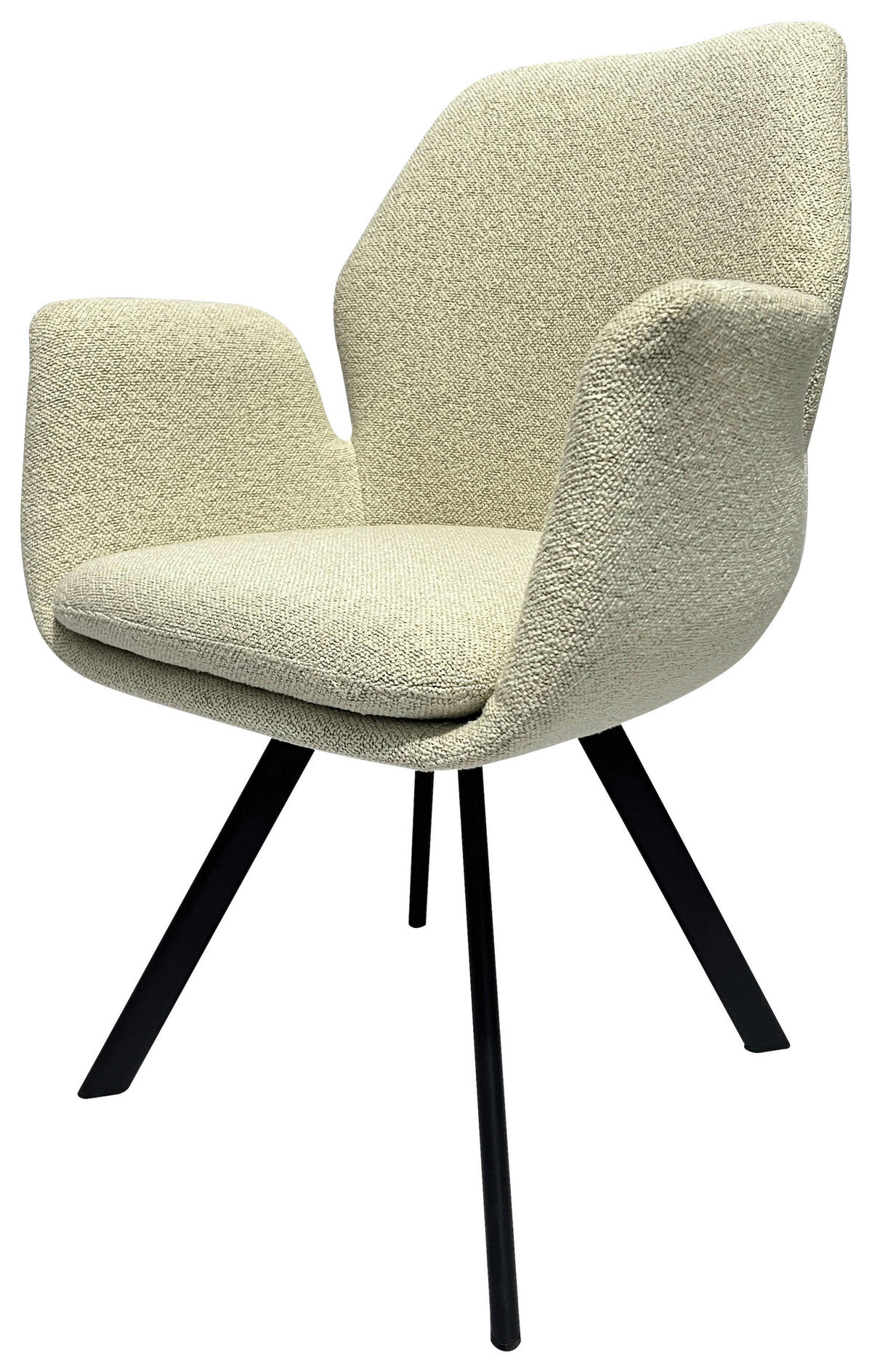 ŽIDLE S PODRUČKAMI, železo, tkaná látka, černá, béžová - černá/béžová, Design, kov/textil (60/86,5/60cm) - Novel