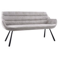 SITZBANK Struktur Grau  - Schwarz/Grau, Design, Textil/Metall (177,5kg) - Hom`in