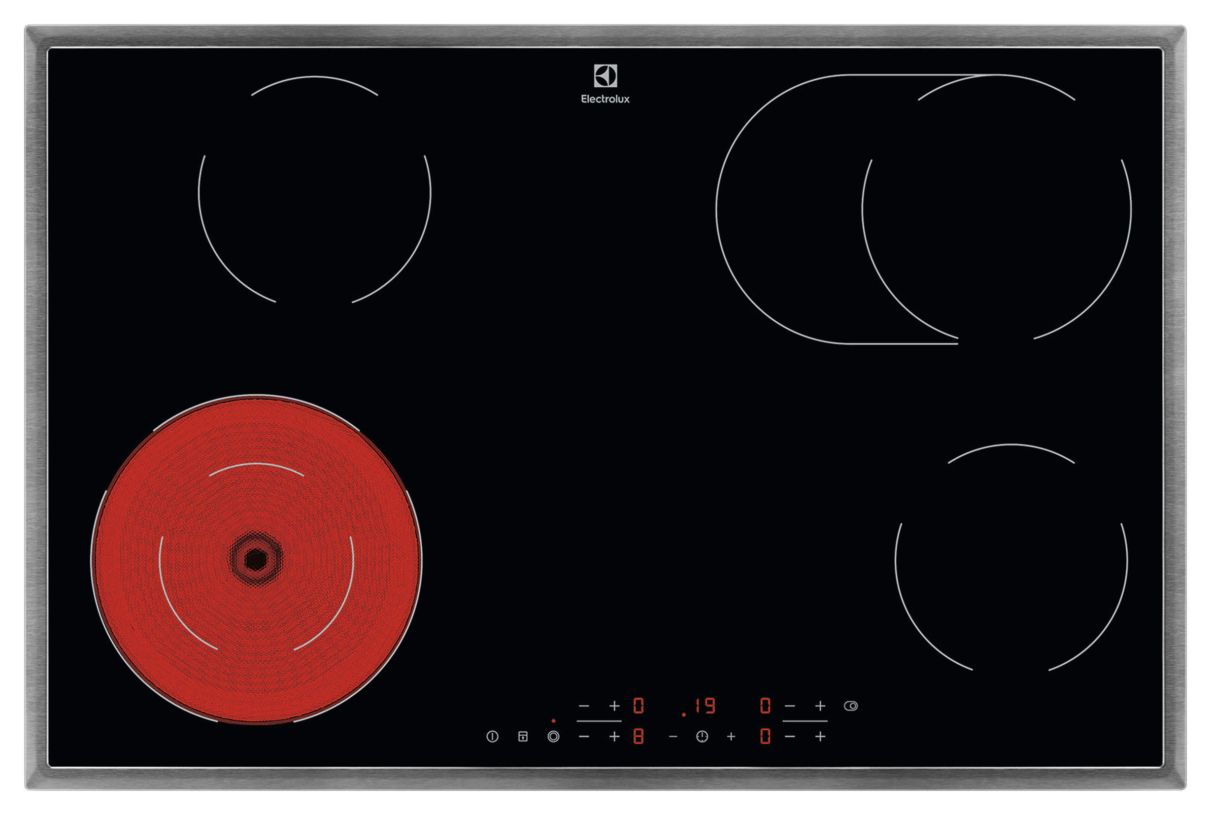 Electrolux Glaskeramikkochfeld Schwarz 76.6x3.8x50.6 cm