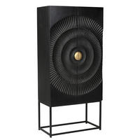SCHRANK - Goldfarben/Schwarz, Design, Holz/Metall (75/160/39cm) - MID.YOU