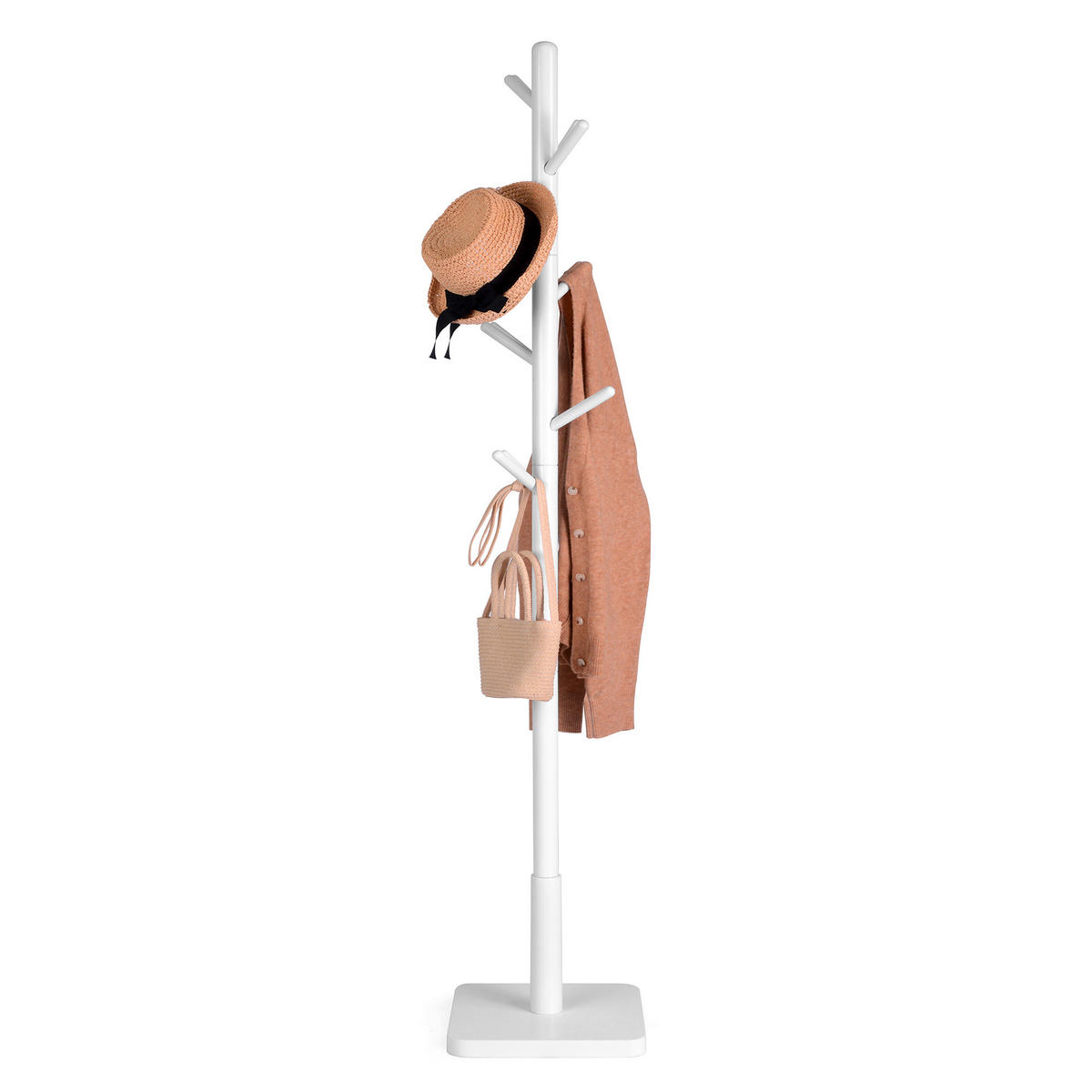 GARDEROBENSTÄNDER in Weiß 30/175/30 cm   - Weiß, Trend, Holzwerkstoff (30/175/30cm) - Boxxx
