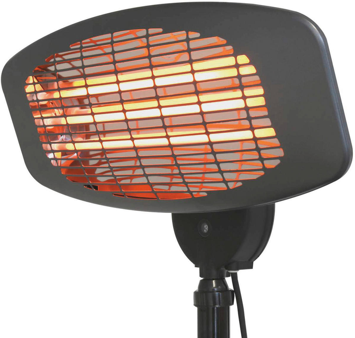 INFRAROTSTRAHLER - Schwarz, KONVENTIONELL, Kunststoff/Metall (120-210cm) - Atrigo