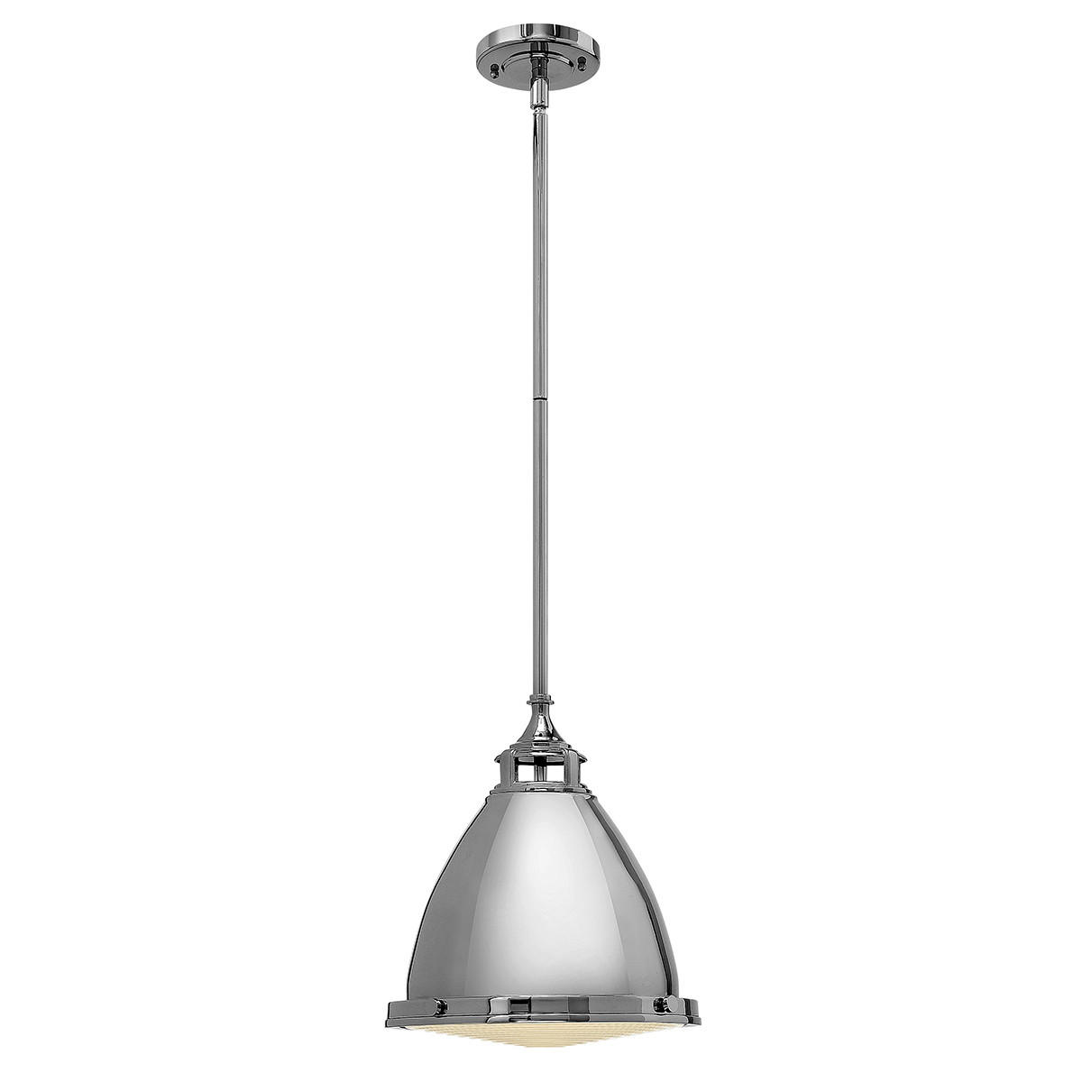 HÄNGELEUCHTE 32.4/42.6 cm    - Nickelfarben, Konventionell, Glas/Metall (32.4/42.6cm) - Elstead Lighting