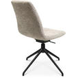 STUHL  in Aluminium Bouclé Metall, Textil  - Greige/Schwarz, Design, Textil/Metall (46/81,5-84,5/55cm) - Johann Jakob