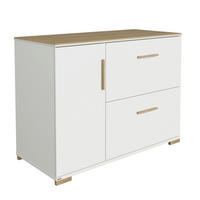 WICKELKOMMODE Enie  - Eichefarben/Weiß, Basics, Holzwerkstoff (123,50/92,10/55,60cm) - Paidi