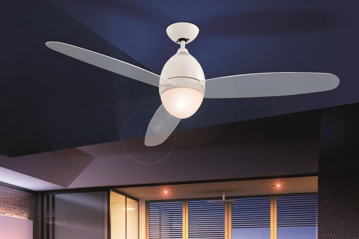 VENTILATOR STROPNI bijela prozirno - bijela/prozirno, Konvencionalno, metal/plastika (132/43,1cm)