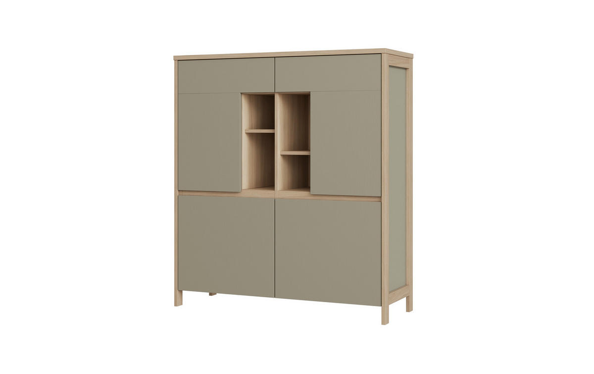 SIDEBOARD  111/125/39 cm  - Eukalyptusholzfarben/Eichefarben, Design, Holzwerkstoff (111/125/39cm) - MID.YOU