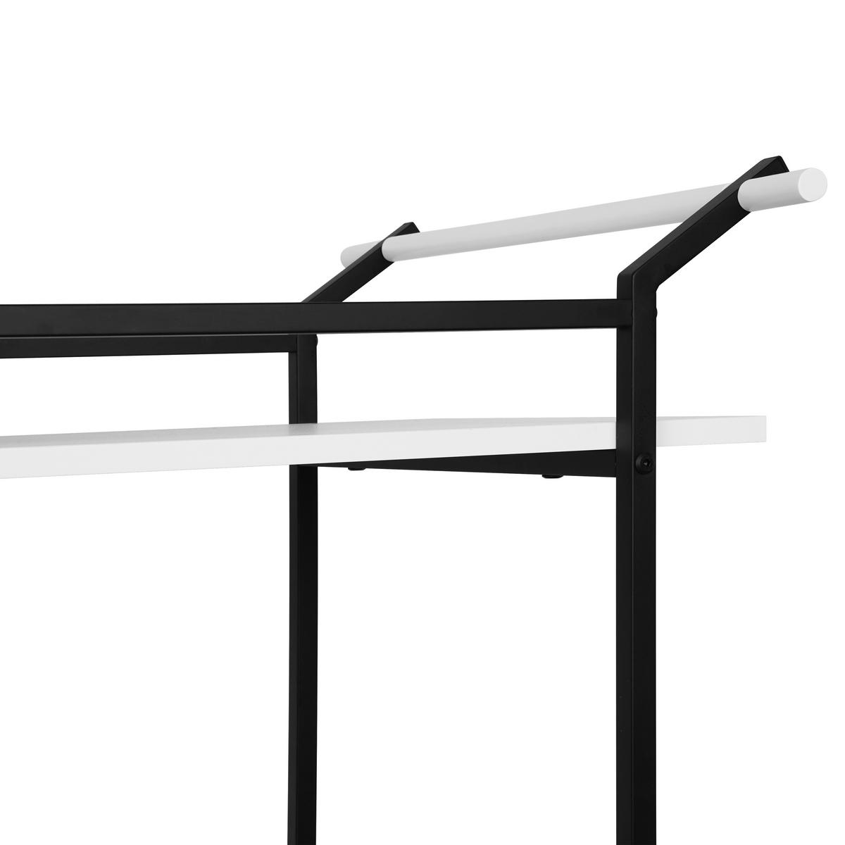 SERVIERWAGEN in Schwarz, Weiß  - Schwarz/Weiß, Basics, Holzwerkstoff/Metall (74/81/53,5cm) - MID.YOU