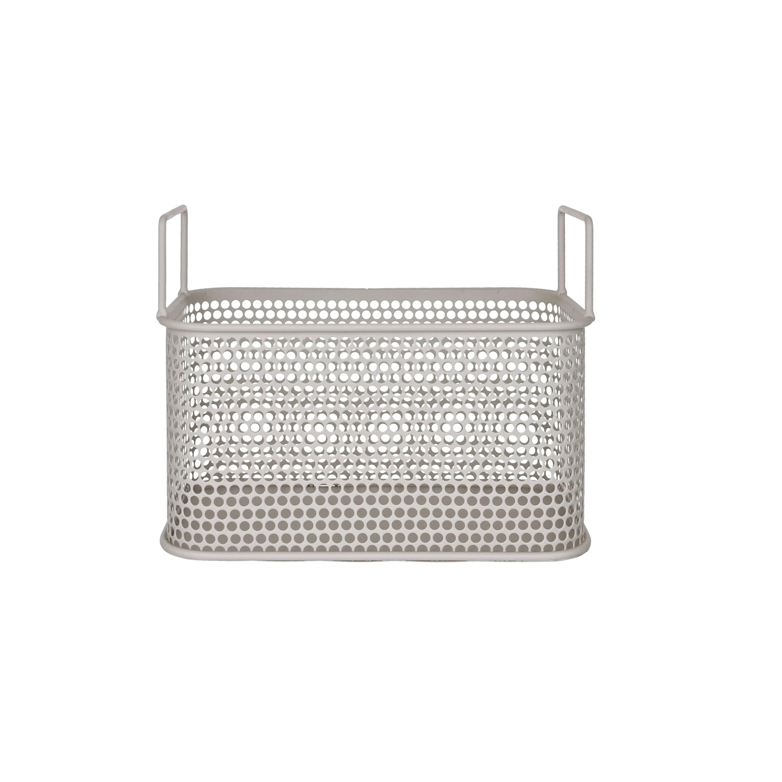 TÁROLÓKOSÁR 21/14/17 cm  - világosszürke, Basics, fém (21/14/17cm) - Ambia Home