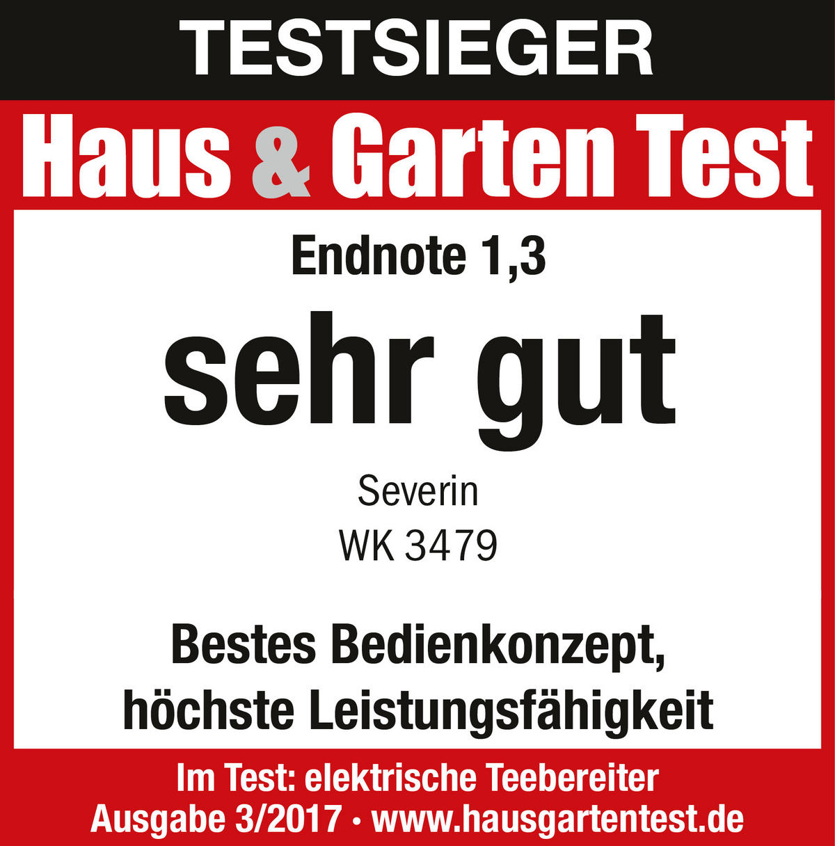 WASSERKOCHER WK 3479 1.7 l  - Edelstahlfarben, KONVENTIONELL, Glas/Metall (21/27/23cm) - Severin