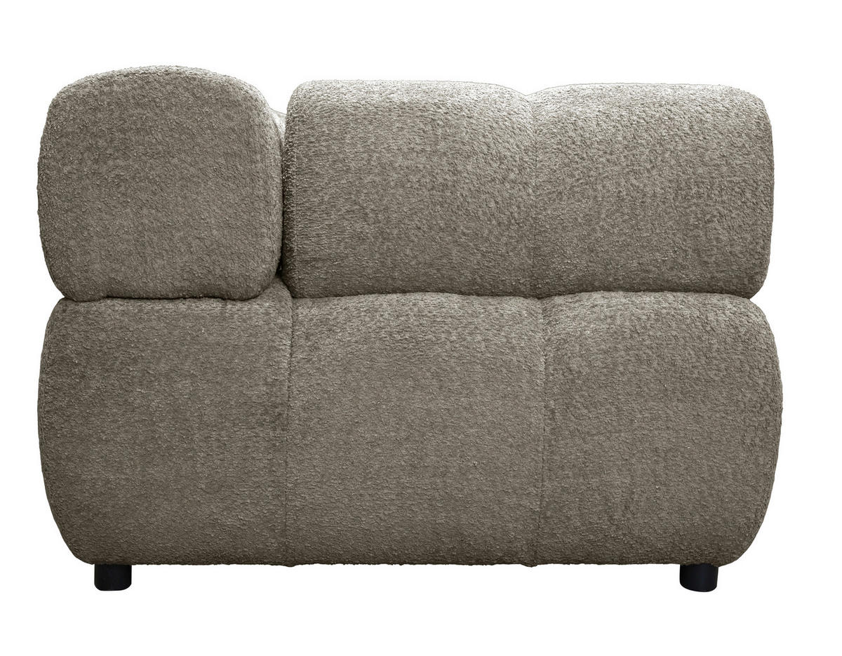 ECKSOFA ZAK in Bouclé Hellbraun  280/186 cm  - Hellbraun/Schwarz, Design, Kunststoff/Textil (280/186cm) - MID.YOU