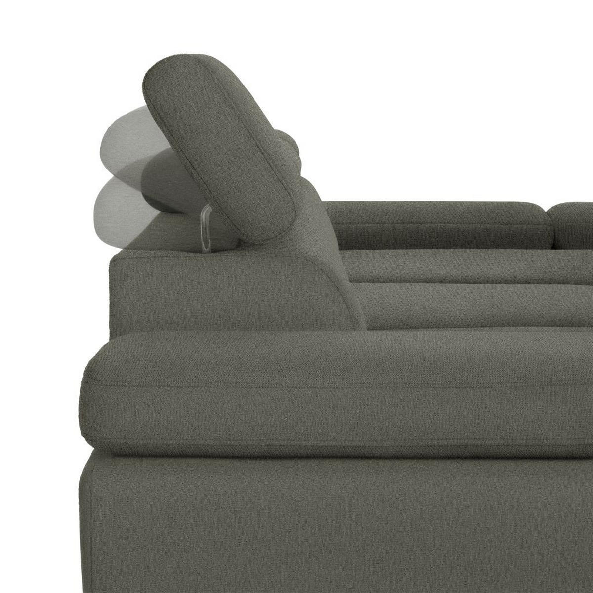 HÖRNSOFFA i vävt tyg mörkgrön  - grön/ljusgrå, Modern, metall/textil (277/90/93cm) - MID.YOU