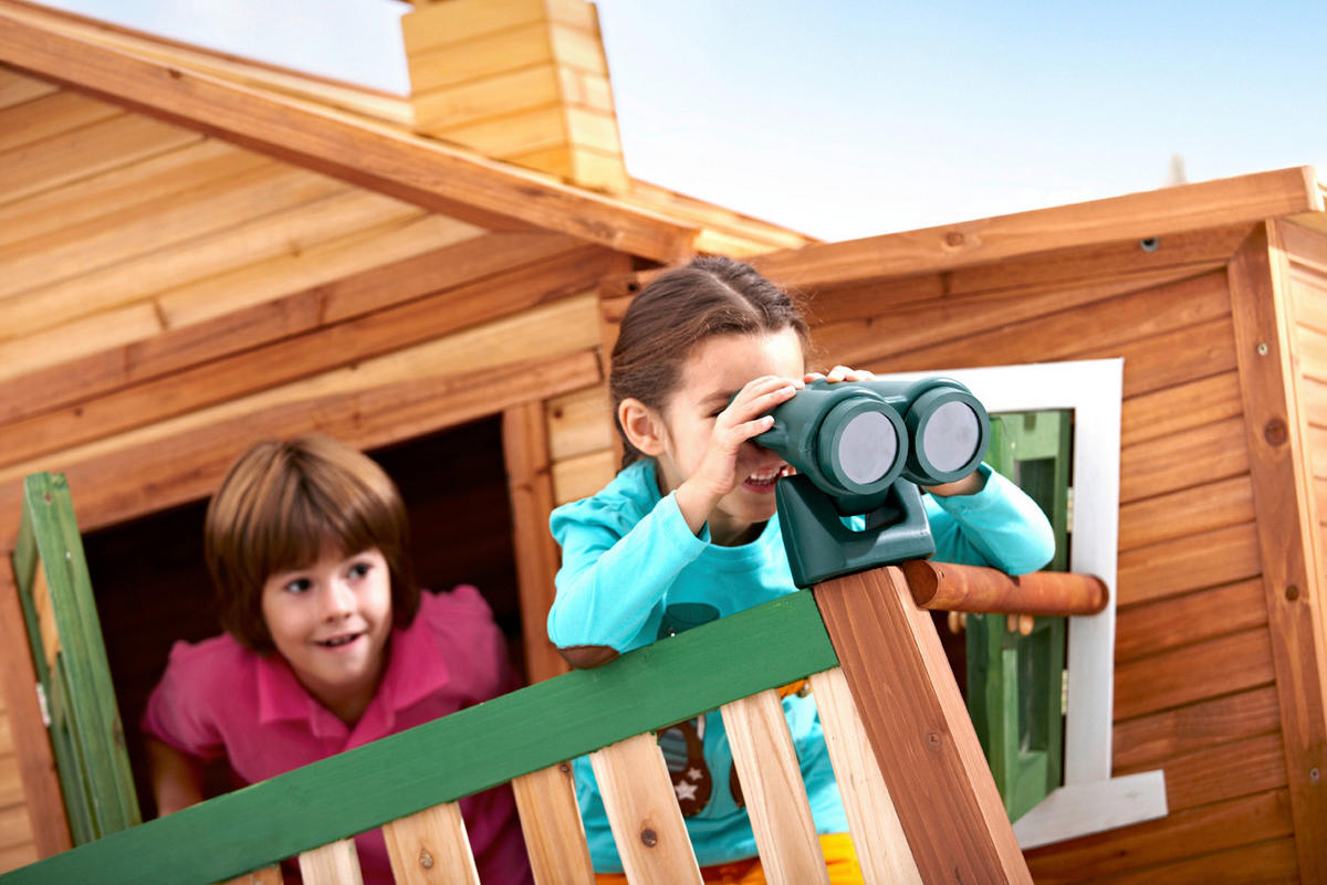 SPIELTURM 435/291/180 cm SPIELTURM MAX  - Braun/Naturfarben, KONVENTIONELL, Holz (435/291/180cm) - Ambia Garden
