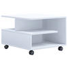COUCHTISCH Stango 50/50/40 cm quadratisch Weiß  - Weiß, Design, Holzwerkstoff/Kunststoff (50/50/40cm) - MID.YOU