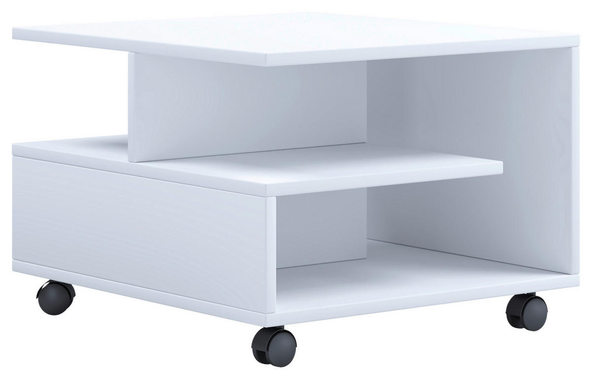 COUCHTISCH Stango 50/50/40 cm quadratisch Weiß  - Weiß, Design, Holzwerkstoff/Kunststoff (50/50/40cm) - MID.YOU