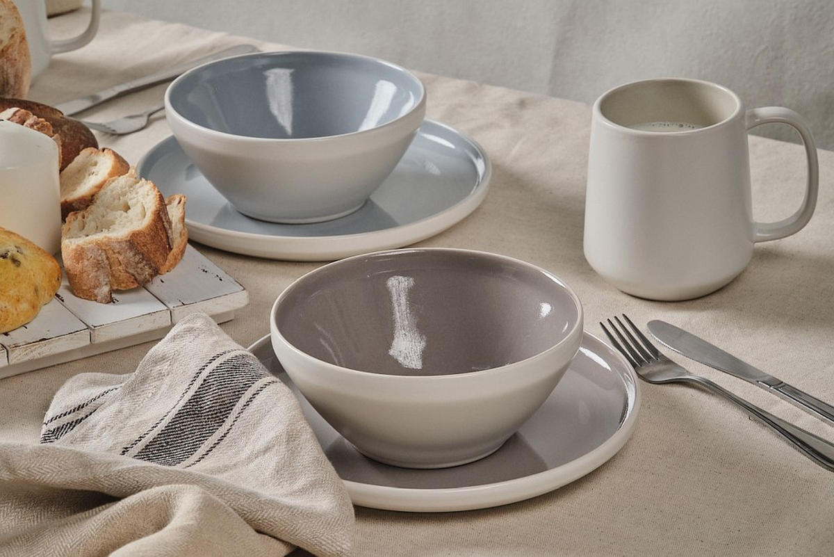 FRÜHSTÜCKSSERVICE Taupe  - Taupe, Design, Keramik - Novel