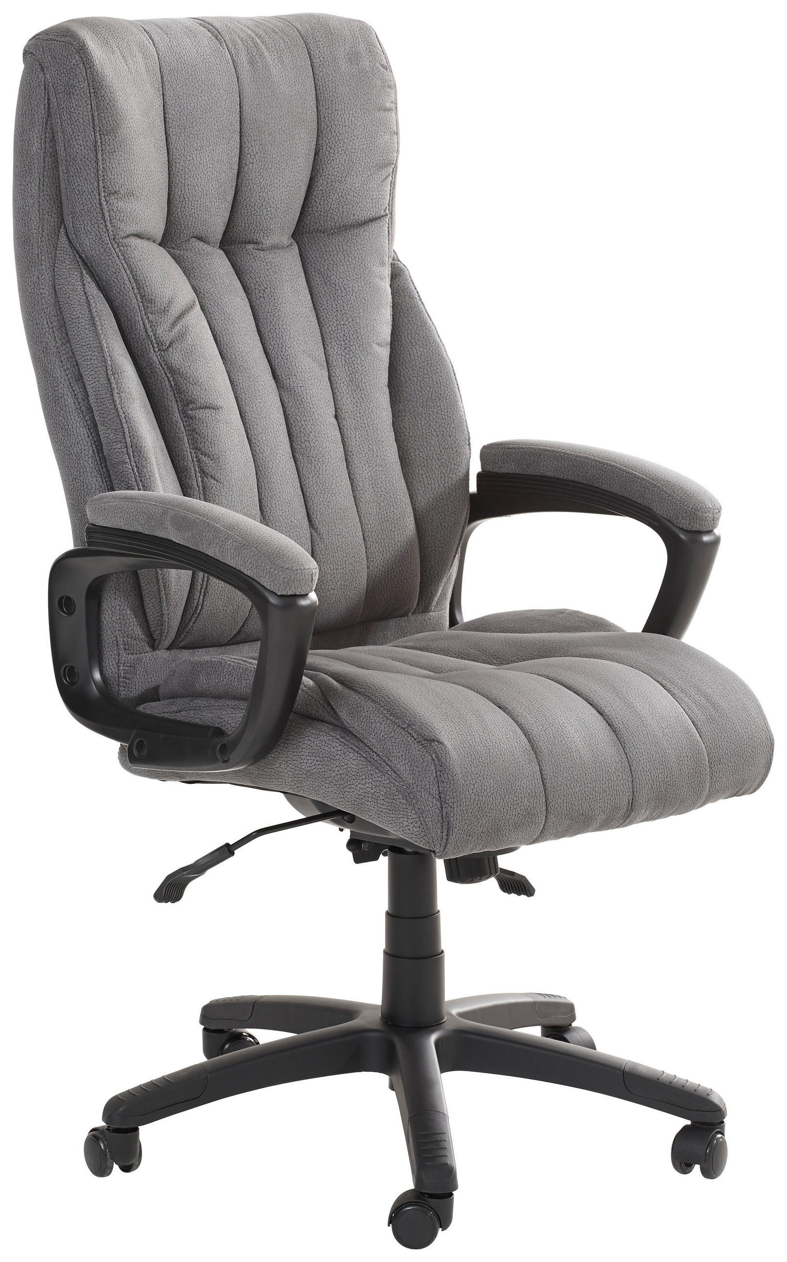 CHEFSESSEL Grau, Schwarz  - Schwarz/Grau, KONVENTIONELL, Kunststoff/Textil (68/113-121/68cm)