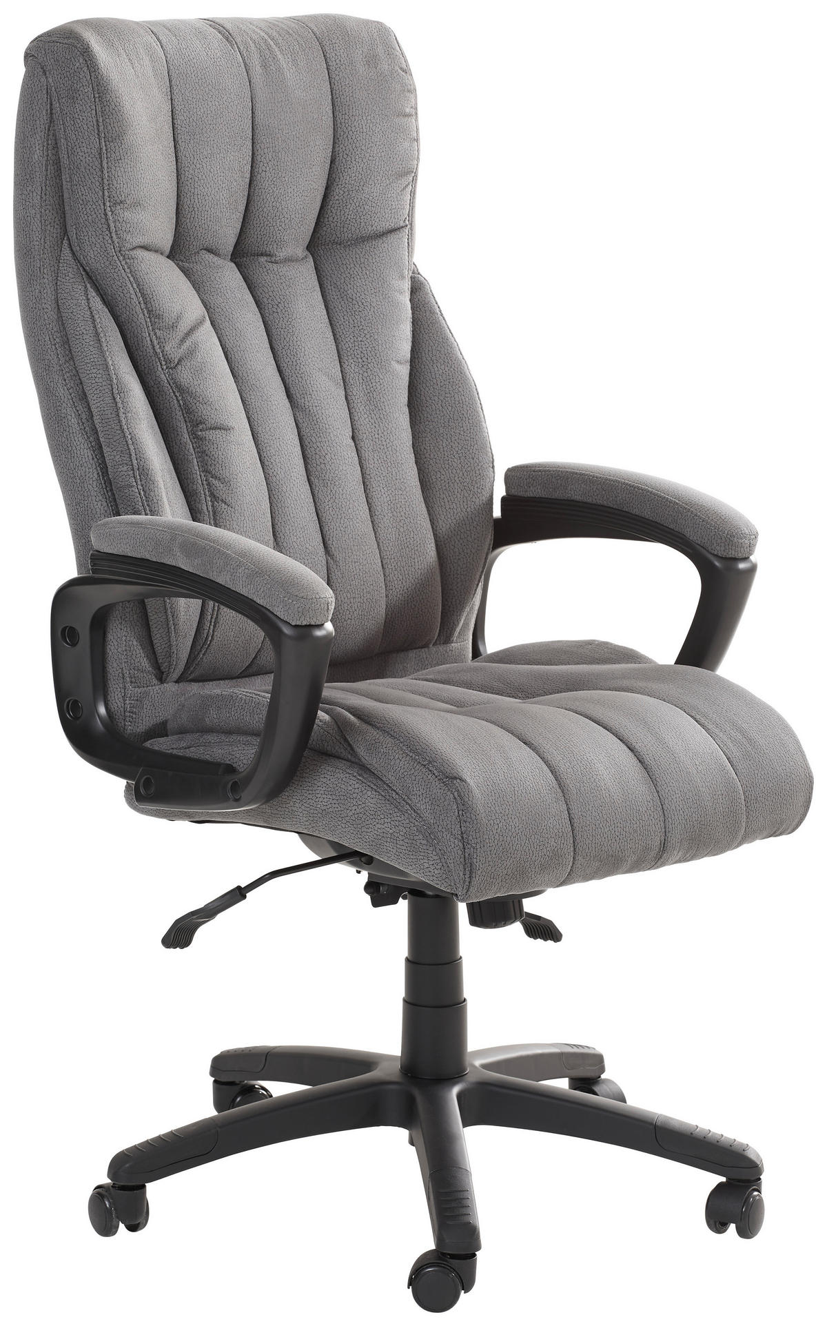 CHEFSESSEL Grau, Schwarz  - Schwarz/Grau, KONVENTIONELL, Kunststoff/Textil (68/113-121/68cm)