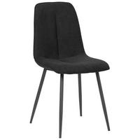 STUHL  in Eisen Webstoff Metall, Textil, Holz  - Schwarz, MODERN, Holz/Textil (47/87/58cm) - P & B