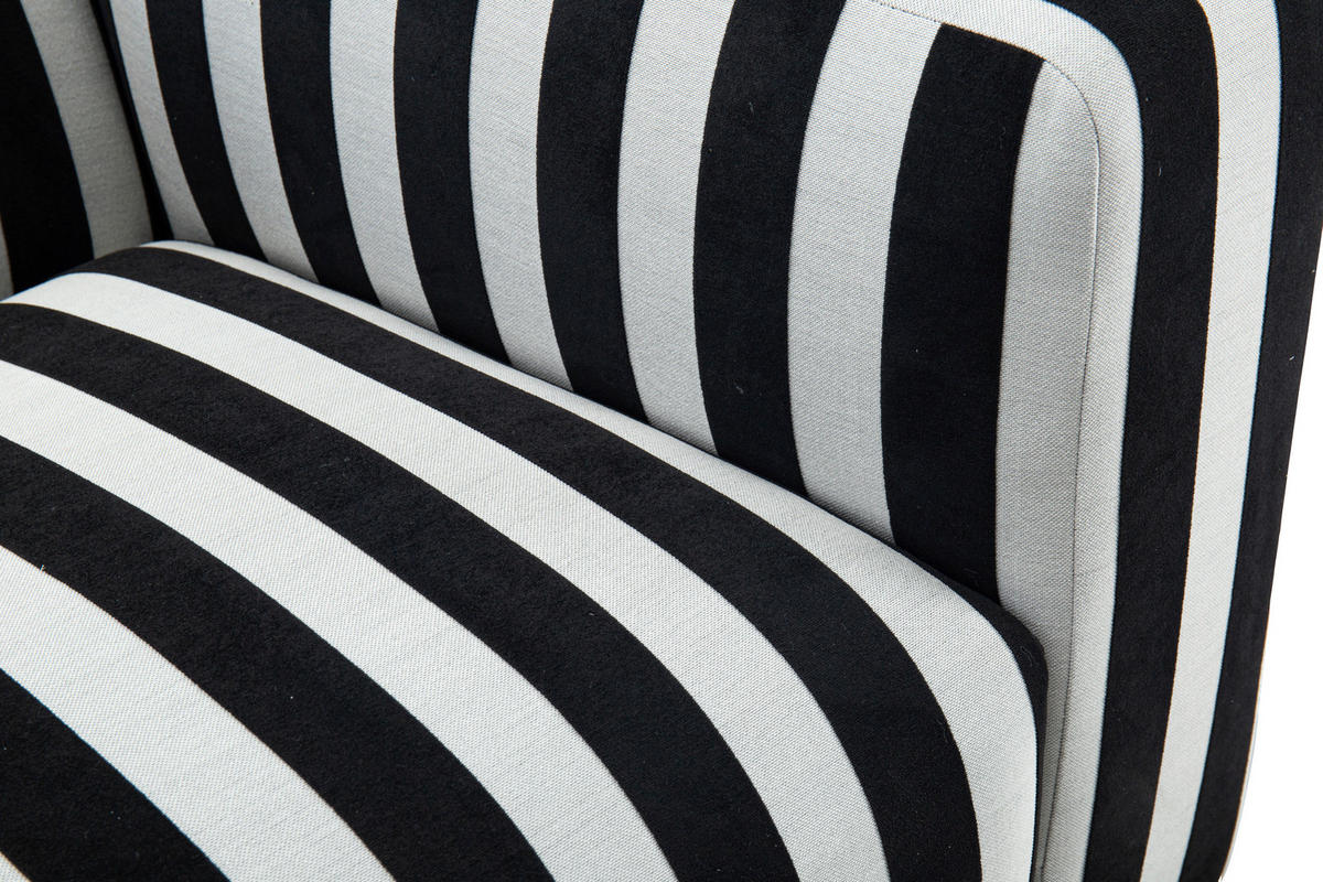 SESSEL in Webstoff Schwarz, Weiß  - Schwarz/Weiß, Design, Kunststoff/Textil (129/66/95cm) - Livetastic
