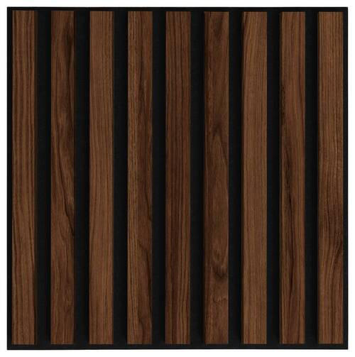 AKUSTIKPANEEL 6er-Set Nachbildung 6 Stück  - Walnussfarben, Design, Holzwerkstoff/Textil (40/40/1,8cm) - Xora