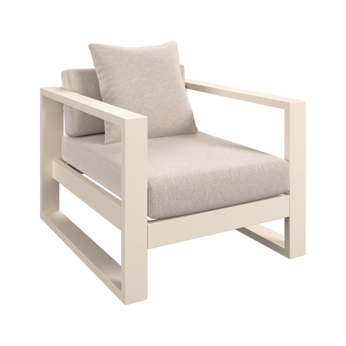 LOUNGESESSEL  - Beige, Design, Textil/Metall (76/60/90cm) - Amatio