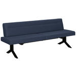 SITZBANK 220/87/70 cm  in Dunkelblau  - Schwarz/Dunkelblau, KONVENTIONELL, Textil/Metall (220/87/70cm) - Moderano