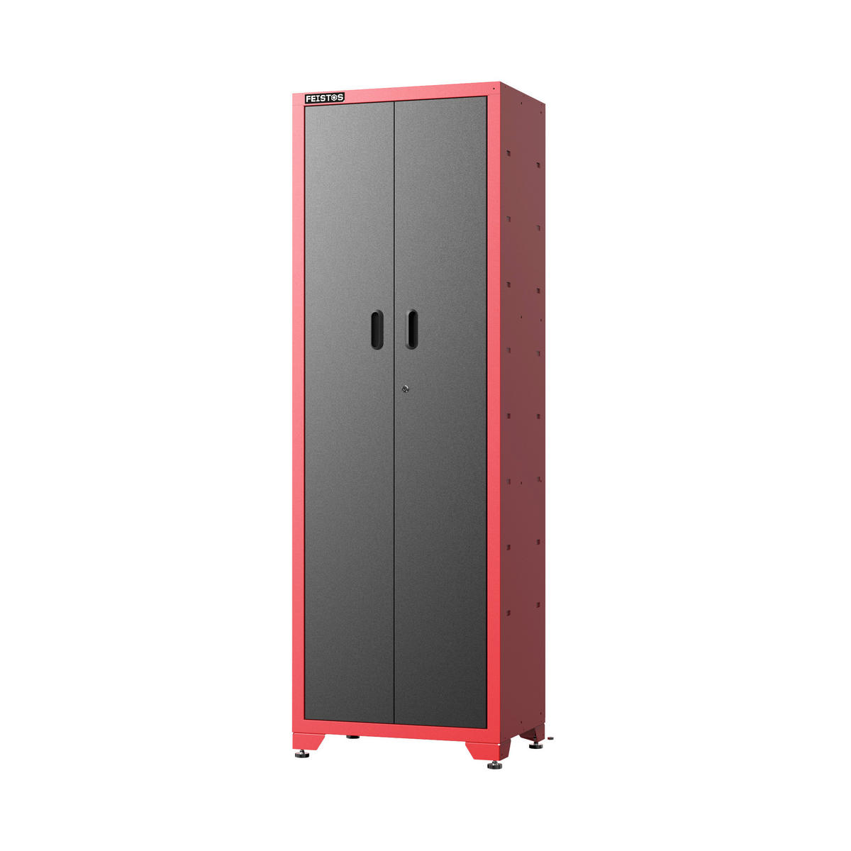 WERKSTATT-HOCHSCHRANK Juno  - Rot/Schwarz, KONVENTIONELL, Metall (66/46/198cm) - Ambia Garden