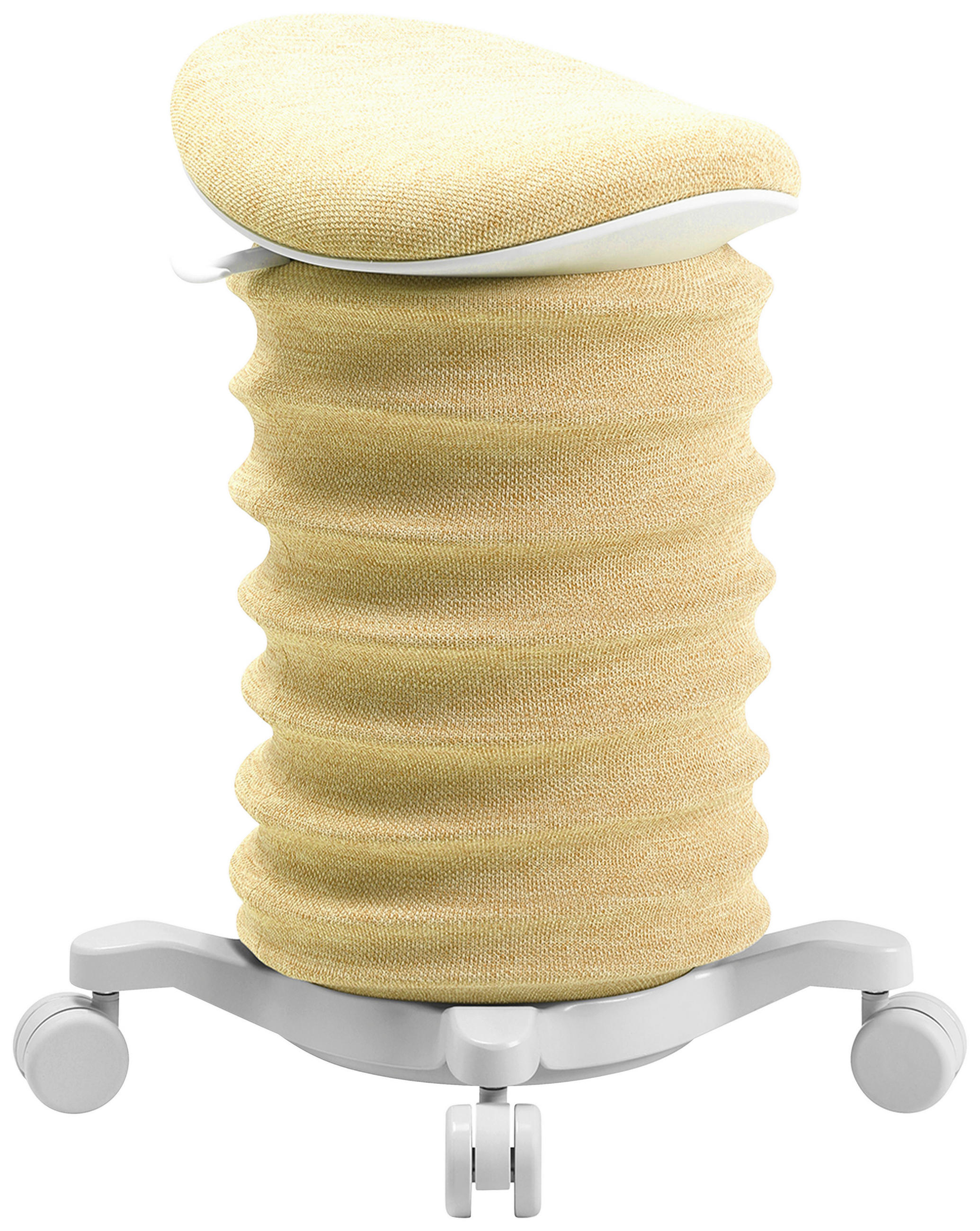 BÜROHOCKER 37,5/58-70/36 cm  - Gelb/Weiß, Design, Kunststoff/Textil (37,5/58-70/36cm) - Topstar