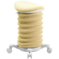 BÜROHOCKER 37,5/58-70/36 cm  - Gelb/Weiß, Design, Kunststoff/Textil (37,5/58-70/36cm) - Topstar