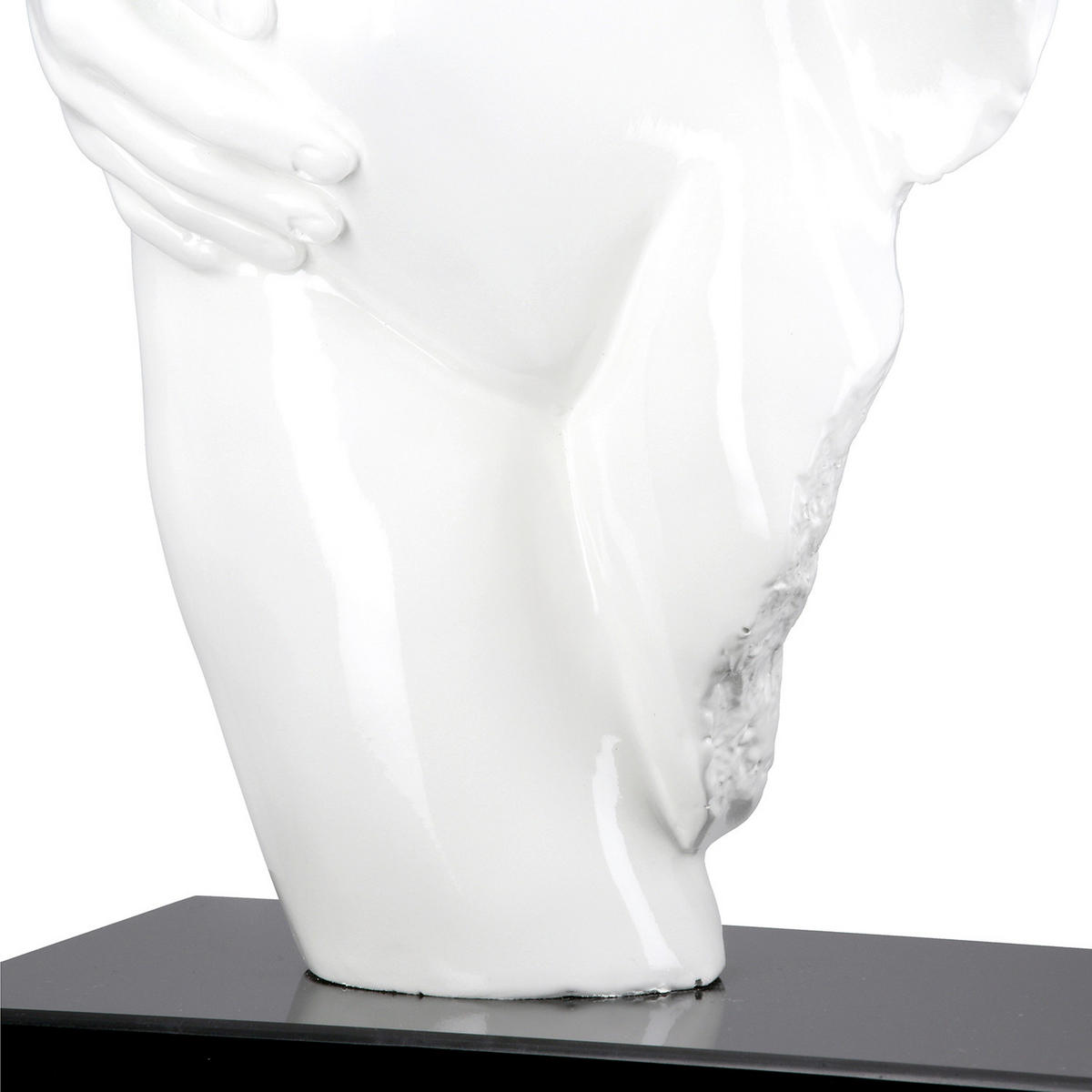 SKULPTUR - Schwarz/Weiß, LIFESTYLE, Kunststoff/Stein (35/49/12cm)