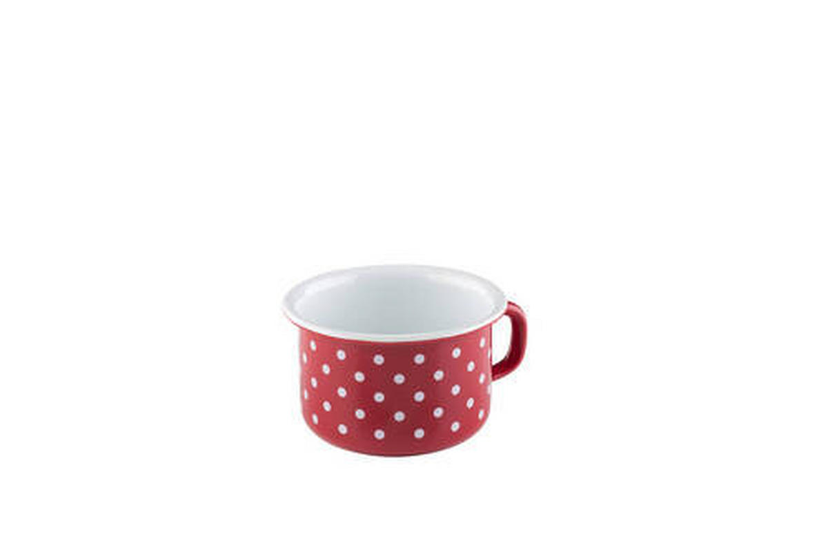 ŠALICA ZA KAVU    Pünktchen Rot  - bijela/crvena, Basics, metal (10cm) - Riess