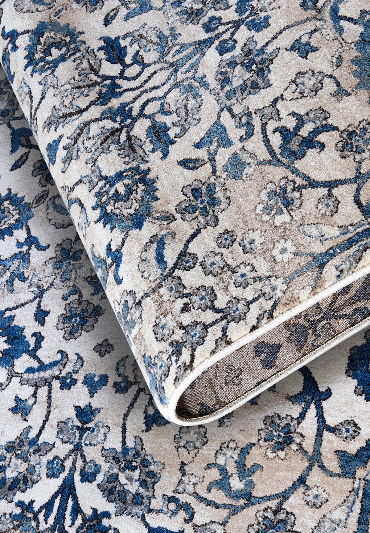 FLACHWEBETEPPICH 200/280 cm Kollektion 1869 Blau, Creme  - Blau/Creme, Design, Kunststoff/Textil (200/280cm) - Villeroy & Boch