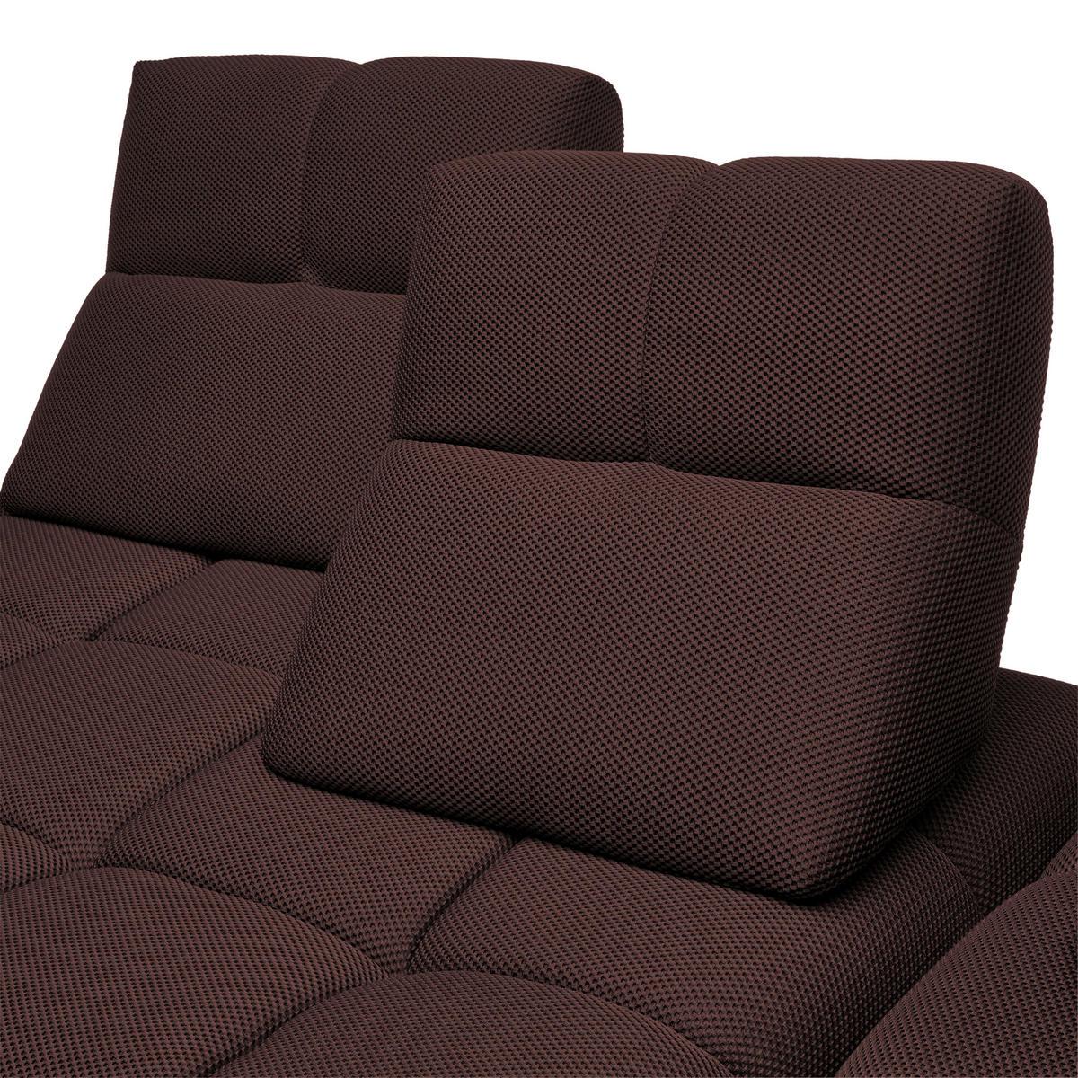 ECKSOFA in Struktur Terracotta  313/233 cm  - Terracotta/Schwarz, Design, Kunststoff/Textil (313/233cm) - Emilio Belluti