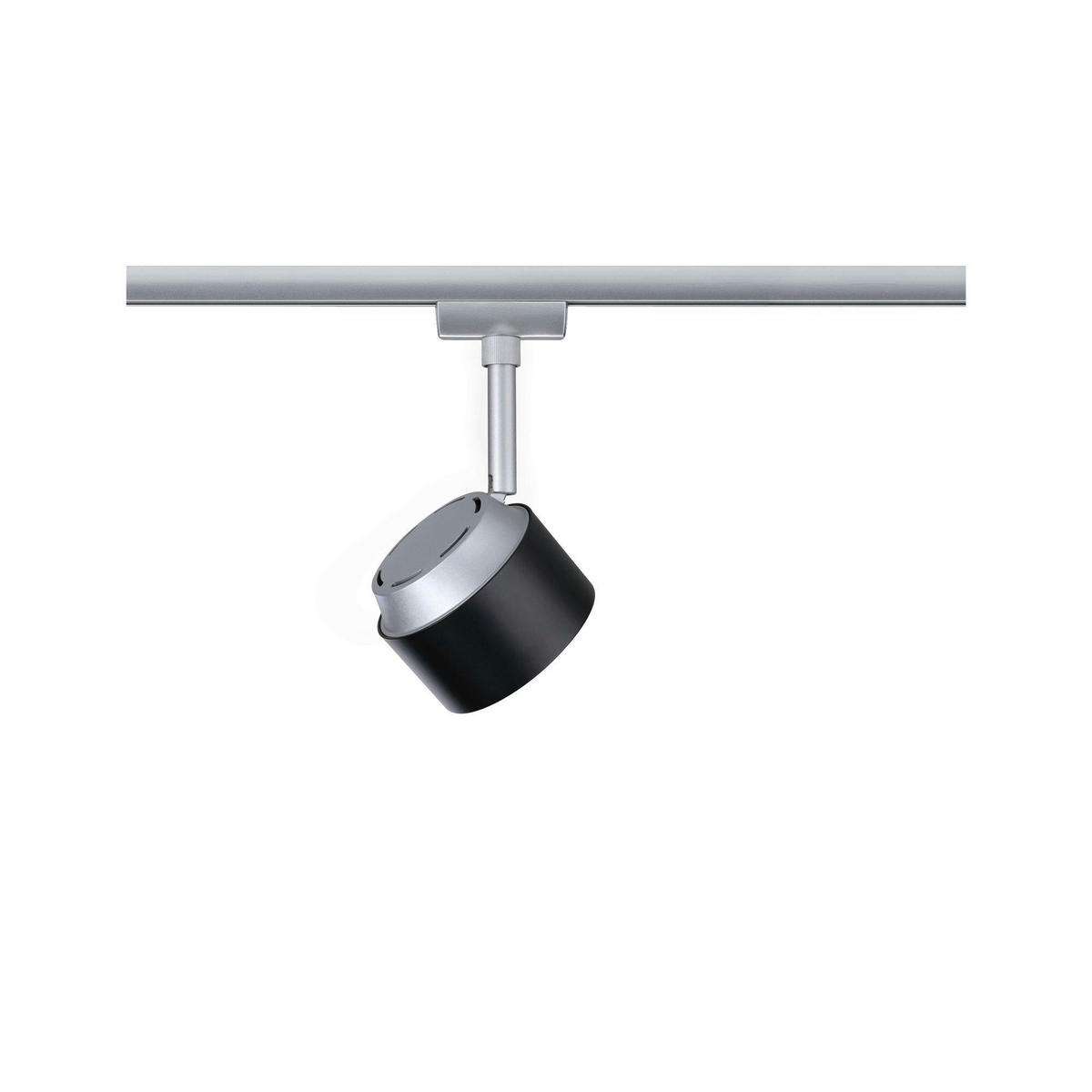 SCHIENENSYSTEM-STRAHLER   - Chromfarben/Schwarz, Basics, Kunststoff/Metall (19,7cm) - Paulmann