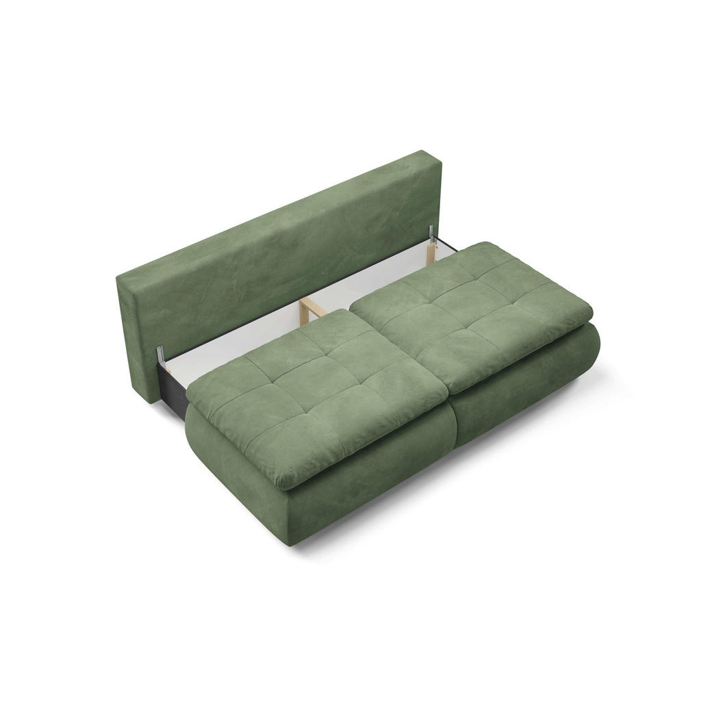 Thumbnail - Livetastic Schlafsofa Mystic, Grün, Textil, 3-Sitzer, Füllung: Polyurethan (PUR),Polyurethan (Pur), Silikon,Polyurethan ...