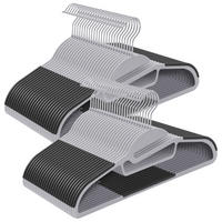 KLEIDERBÜGELSET 41,5 cm Metall, Kunststoff  - Grau, Basics, Kunststoff/Metall (41,5cm)