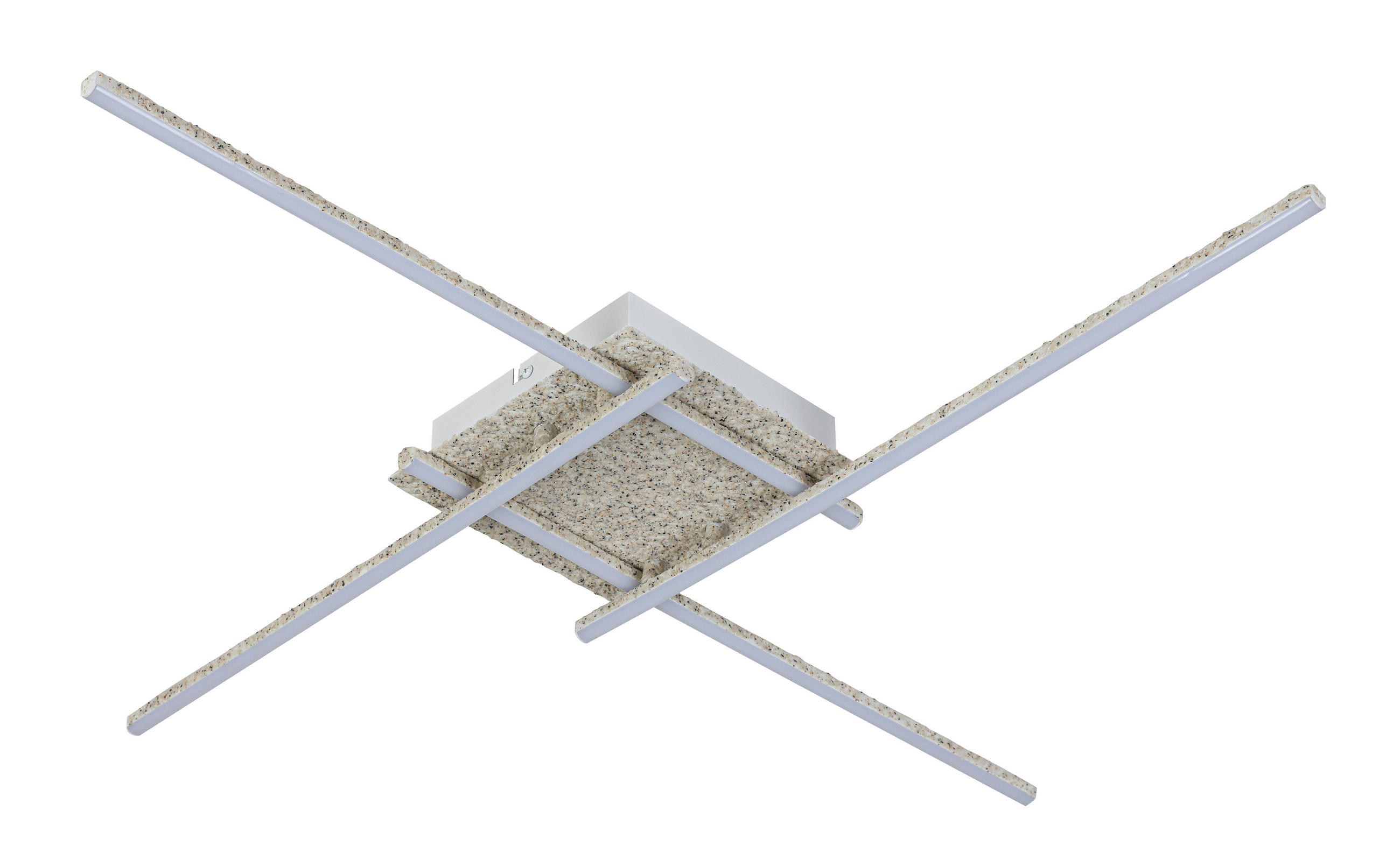 DECKENLEUCHTE 80/80/6,5 cm  - Weiß, Trend, Kunststoff/Metall (80/80/6,5cm) - Collett's Monde