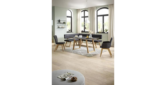 ESSTISCH in Holz, Kunststoff 160/90/76 cm  - Eichefarben/Grau, KONVENTIONELL, Holz/Kunststoff (160/90/76cm) - Dieter Knoll