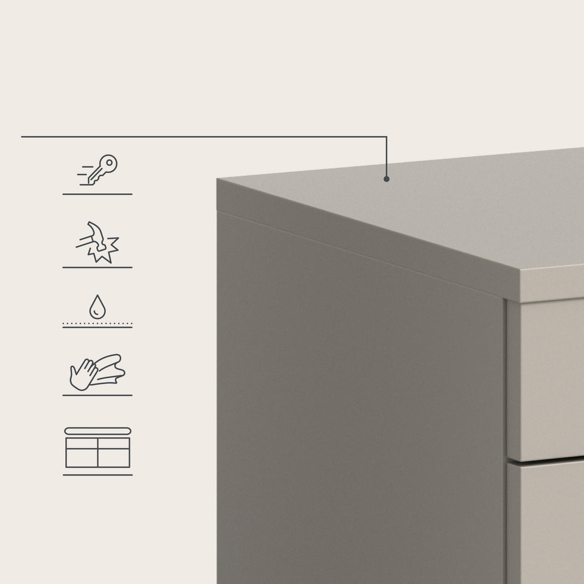 GARDEROBE 2-teilig  in 80/190/37 cm  - Kaschmir/Grau, Design, Holzwerkstoff (80/190/37cm) - MID.YOU
