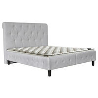 Pat Tapițat 160x200 Cm, 160/200 cm, gri - negru/gri, Basics, metal/lemn (160/200cm) - Hom`in