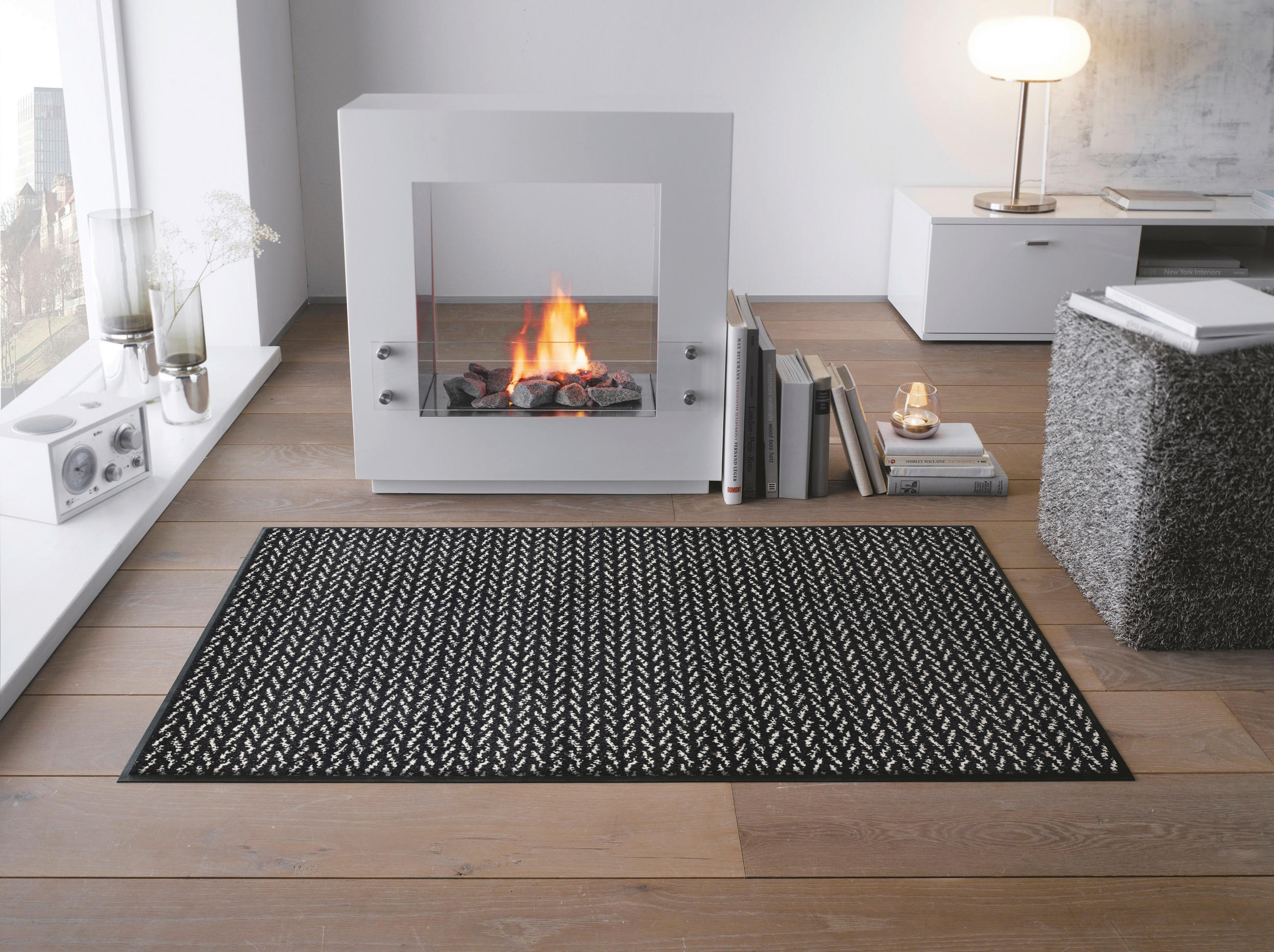 DVEŘNÍ ROHOŽKA, 75/120 cm, černá - černá, Konvenční, textil/plast (75/120cm) - Esposa